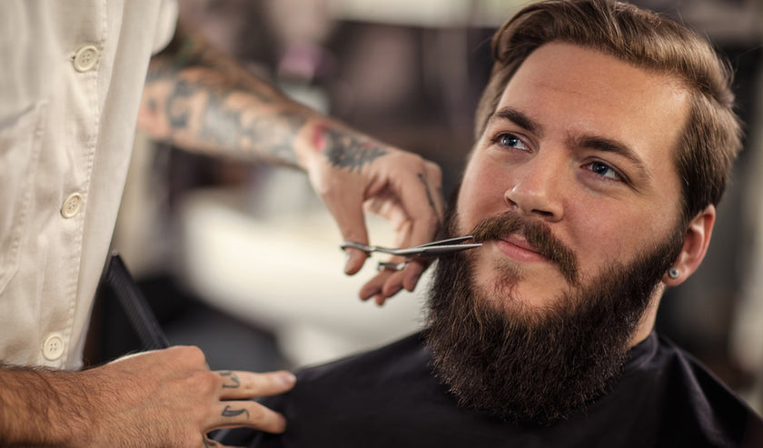 barber trimming Mustache barber trimming Mustache